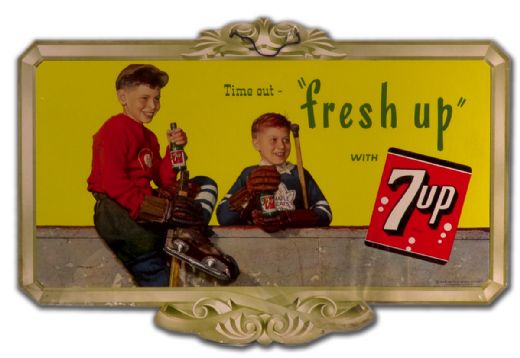 Vintage Beer & Soft Drink Hockey-Related Advertising Signs