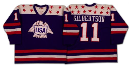 1976 Canada Cup Stan Gilbertson Team USA Pre-Tournament Game Worn Jersey