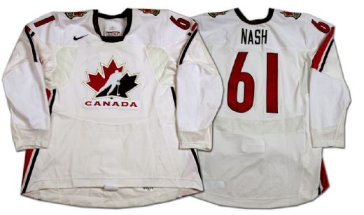 Rick Nash 2006 Olympics Team Canada Game Worn Jersey