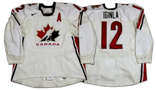 Jerome Iginla 2006 Olympics Team Canada Game Worn Jersey - Photo- matched!
