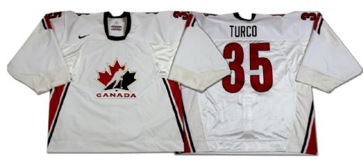 Marty Turco 2006 Olympics Team Canada Game Ready Jersey