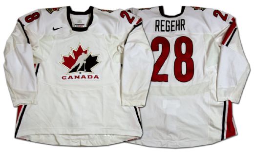 Robin Regehr 2006 Olympics Team Canada Game Worn Jersey - Photo- matched!