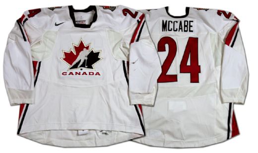 Bryan McCabe 2006 Olympics Team Canada Game Worn Jersey