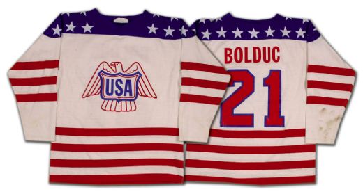 Dan Bolduc’s 1976 Canada Cup Team USA Game Worn Jersey