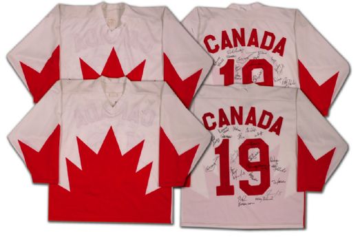 1972 Team Canada Jersey Collection Autographed by 18 Including