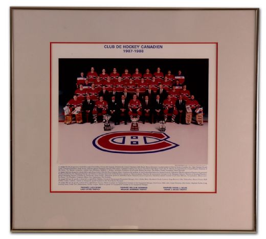 1987-88 Montreal Canadiens Framed Official Team Photo (20” x 22”)