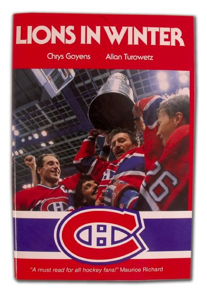 “Lions In Winter” Book Autographed by the ‘85-86 Stanley Cup Champion Canadiens