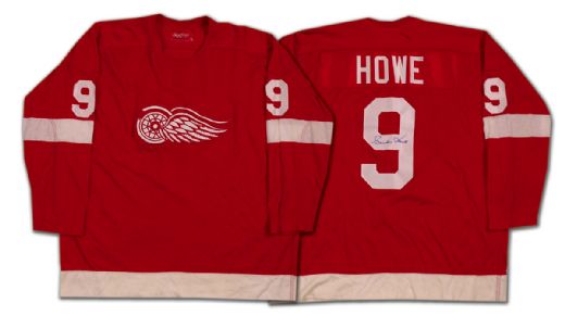 Gordie Howe’s Game Worn Red Wings Jersey from the Last Game at Detroit’s Olympia