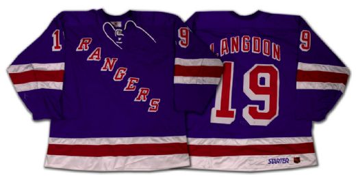 1998-99 New York Rangers Darren Langdon Game Worn Jersey