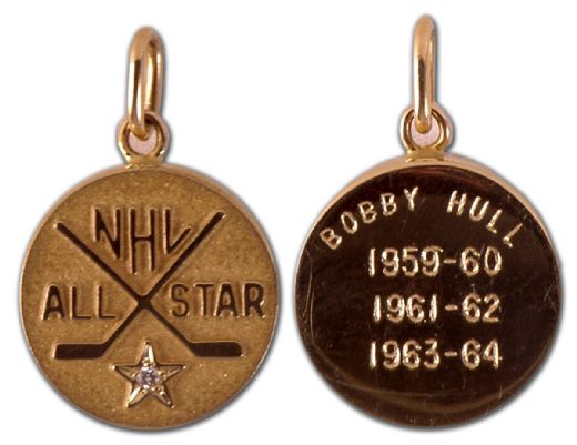 Bobby Hull 1963-64 NHL First All-Star Team Gold & Diamond Commemorative Charm