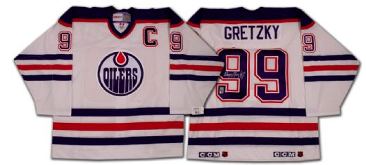 Wayne Gretzky Autographed White Edmonton Oilers Jersey