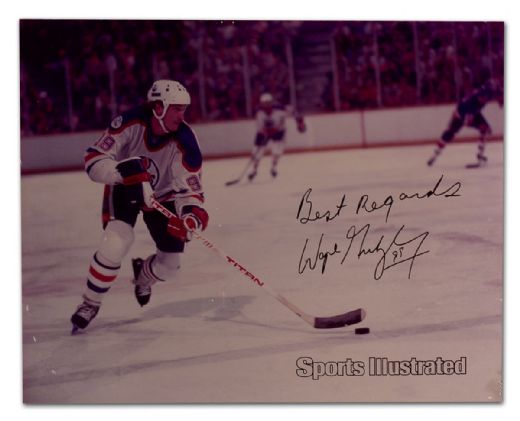 Wayne Gretzky Autographed Sports Illustrated Photo Display (16” x 20”)