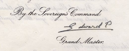 1918 Document Signed by Edward, Prince of Wales