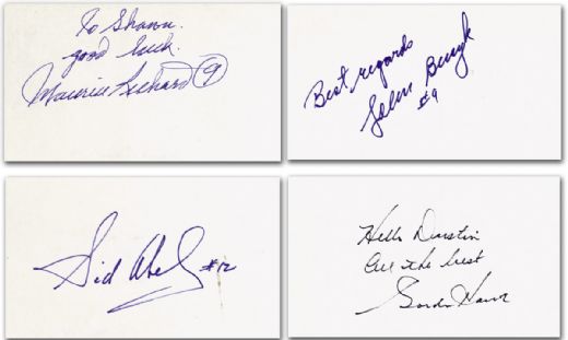 Autographed Index Card Collection of 200+