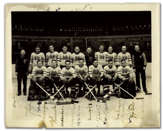 1935-36 Detroit Olympics Team Signed Photo Including Turk Broda