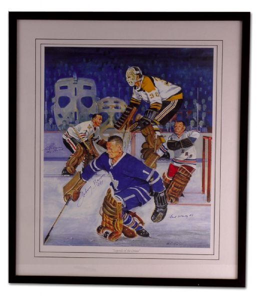 Lithograph Autographed by Bower, Hall, Worsley & Cheevers (24" x 28")