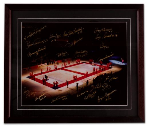 Awesome Montreal Forum Closing Ceremonies Framed Display (22" x 26")