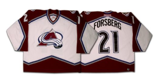 Peter Forsberg’s 2002-03 Colorado Avalanche Game Worn Pre-Season Jersey