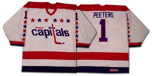 Pete Peeters’ 1980s Washington Capitals Game Worn Jersey