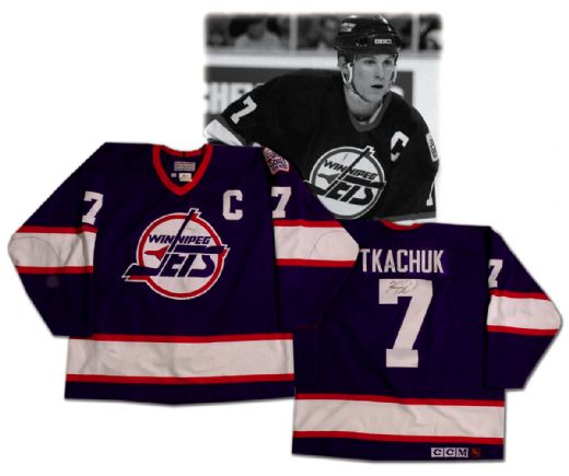 Keith Tkachuk’s 1994-95 Winnipeg Jets Autographed Game Worn Jersey