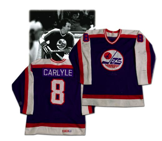 Randy Carlyle’s Mid-1980s Game Worn Winnipeg Jets Jersey