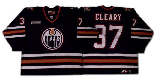 1999-2000 Edmonton Oilers Dan Cleary Game Worn Jersey