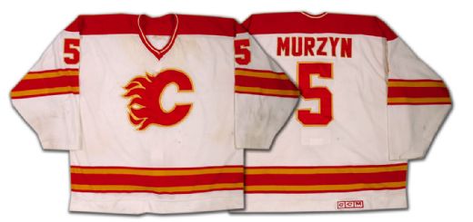 Dana Murzyn’s Late-1980s Game Worn Calgary Flames Jersey