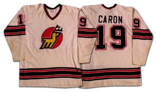 1974-75 WHA Michigan Stags Alain Caron Game Worn Jersey