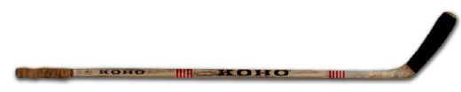 Bryan Trottiers 1980s Game Used Koho Stick with Autographs