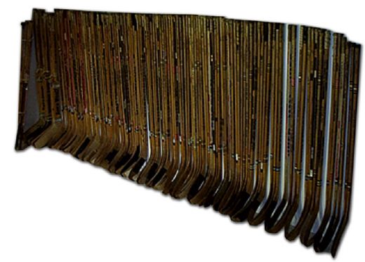 Incredible WHA Game Used Stick Collection of 132 with Many Autographed