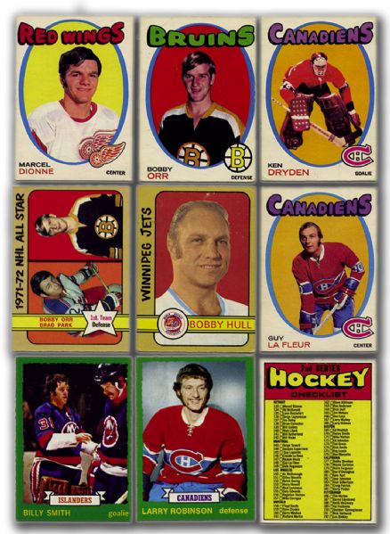 1970s O-Pee-Chee Complete Card Set Collection of 9