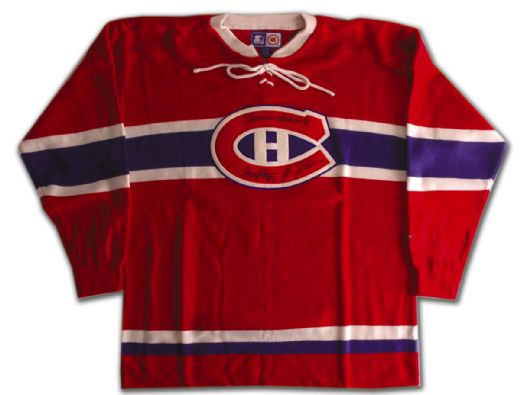 Vintage Style Montreal Canadiens Sweater Autographed by Richard, Beliveau & Lafleur