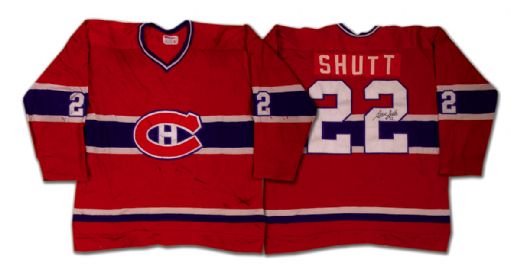 Steve Shutt’s Circa 1978 Montreal Canadiens Autographed Game Worn Jersey