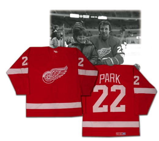 Brad Park’s 1985-86 Detroit Red Wings (Last) Game Worn Jersey