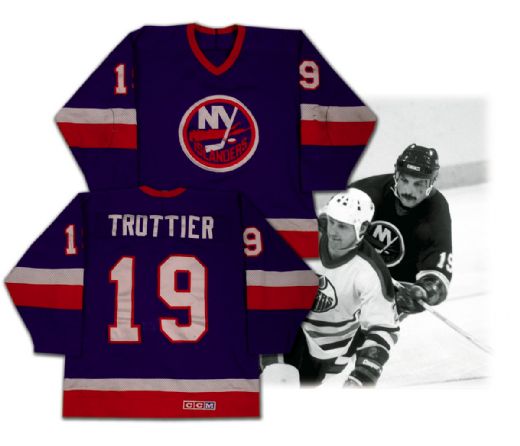 Bryan Trottiers 1984 Stanley Cup Finals New York Islanders Game Worn, Photo Matched Jersey