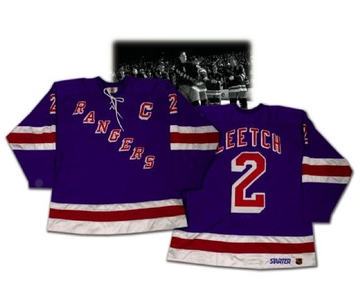 Brian Leetch’s 1998-99 Game Worn Rangers Jersey from Wayne Gretzky’s Last Game