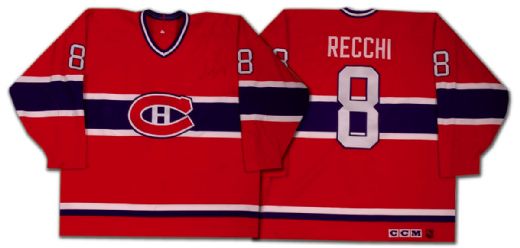 Mark Recchi’s 1995-96 Autographed Game Worn Canadiens Jersey