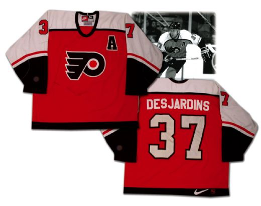 Eric Desjardins’ 1998-99 Philadelphia Flyers Game Worn Jersey