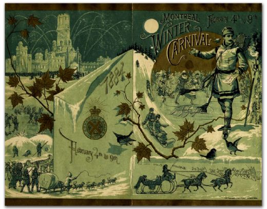 1884 Montreal Winter Carnival Sports and Hockey Tournament Program & 1885 Medal