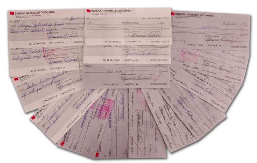 Maurice Richard Signed Cheque Collection of 15