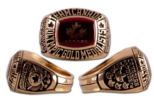 2002 Team Canada Olympic Gold Medal Limited Edition Gold Ring