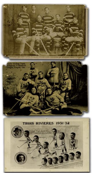 Vintage Postcard Collection of 5 Including Ottawa Silver Seven & Kenora Thistles