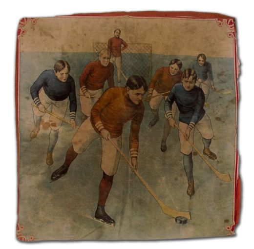 Early 20th Century Hockey Scene Pillowcase