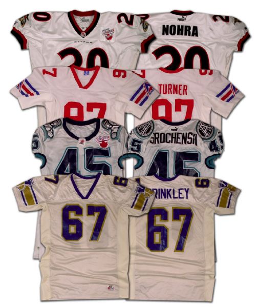 CFL Game Worn Jersey Collection of 4