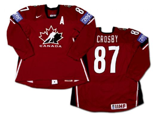 Sidney Crosbys 2006 World Championships Team Canada Game Worn Rookie Jersey