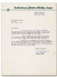 1963 Frank Boucher Signed Letter Addressed to Metro Prystai