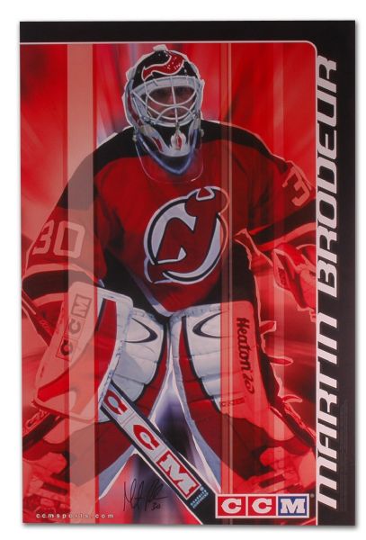 Martin Brodeur Autographed Memorabilia Collection of 3 with Stick