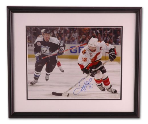 Jarome Iginla 2004 NHL’s Playoffs Autographed Framed Photo (18” by 21”)