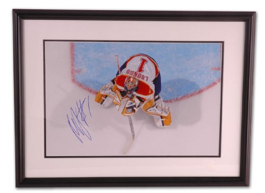 Roberto Luongo Autographed Framed Photo (18” by 24”)