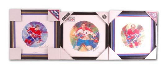 Montreal Canadiens Autographed Limited Edition Lithograph Collection of 5